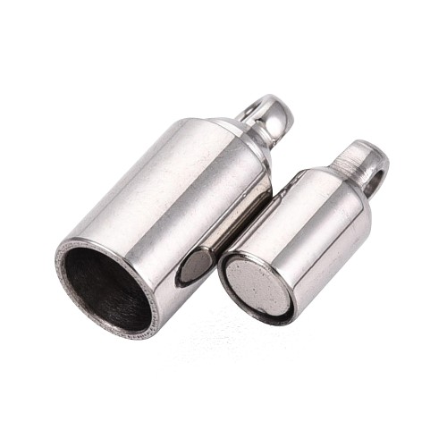 ZAP484 Zapięcie magnetyczne 4x12mm stal nierdzewna - platynowe