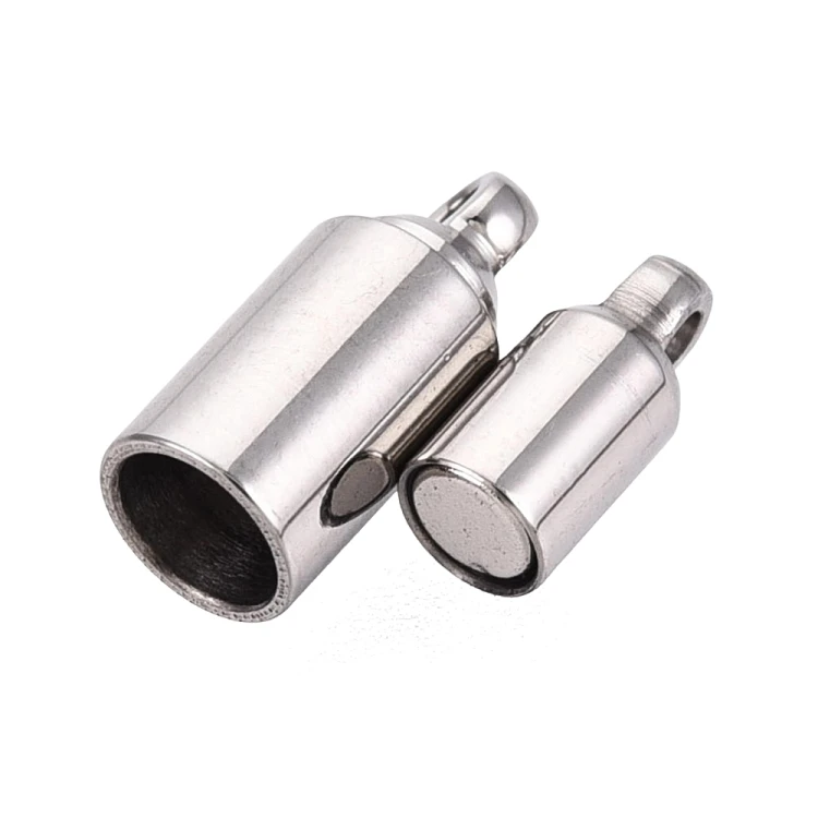 ZAP484 Zapięcie magnetyczne 4x12mm stal nierdzewna - platynowe