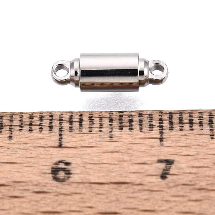 ZAP484 Zapięcie magnetyczne 4x12mm stal nierdzewna - platynowe