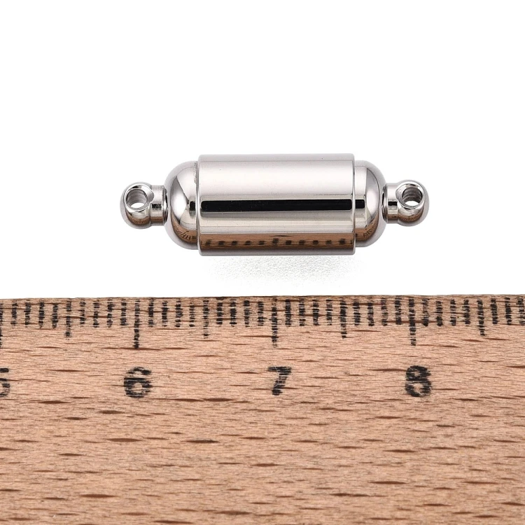 ZAP485 Zapięcie magnetyczne 7,5x23mm stal nierdzewna - platynowe