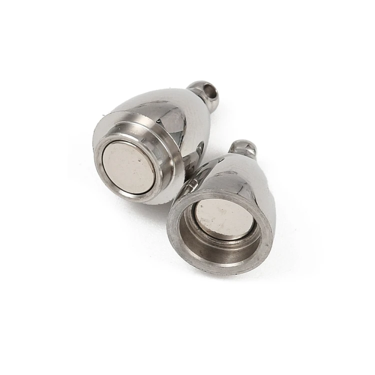 ZAP486 Zapięcie magnetyczne 9x24mm stal nierdzewna - platynowe