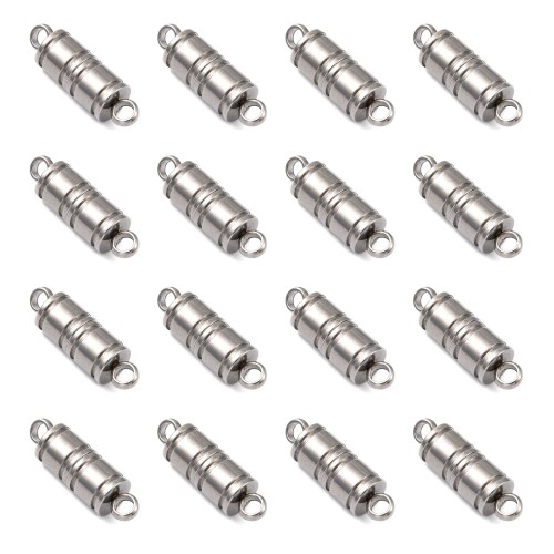 ZAP487 Zapięcie magnetyczne 8x26mm stal nierdzewna - platynowe