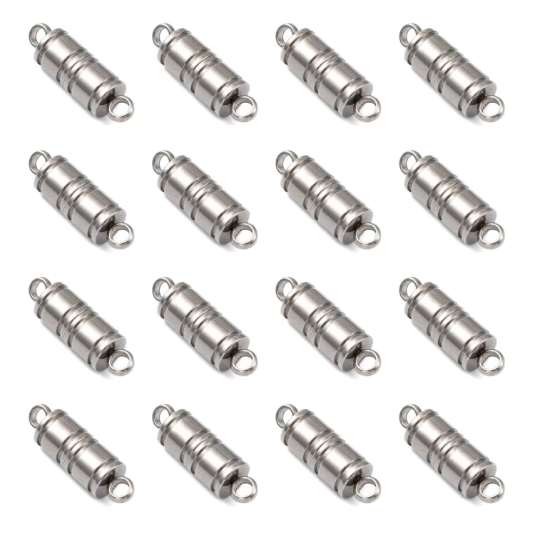 ZAP487 Zapięcie magnetyczne 8x26mm stal nierdzewna - platynowe
