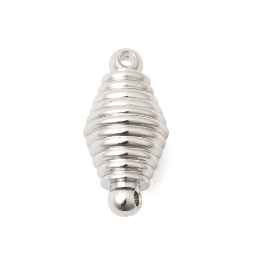 ZAP488 Zapięcie magnetyczne 7,5x15,5mm stal nierdzewna - platynowe