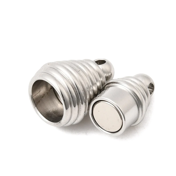 ZAP488 Zapięcie magnetyczne 7,5x15,5mm stal nierdzewna - platynowe