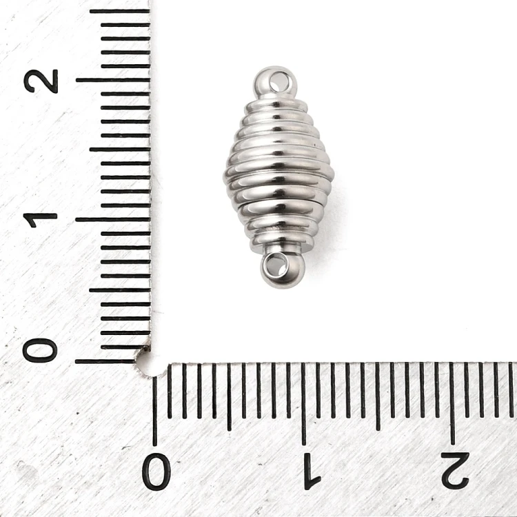 ZAP488 Zapięcie magnetyczne 7,5x15,5mm stal nierdzewna - platynowe