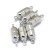 ZAP489 Zapięcie magnetyczne 6x19mm stal nierdzewna - platynowe