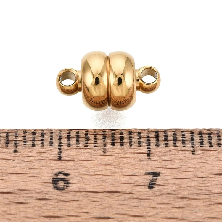 ZAP490 Zapięcie magnetyczne 7x12mm stal nierdzewna (IP)- złote 18K
