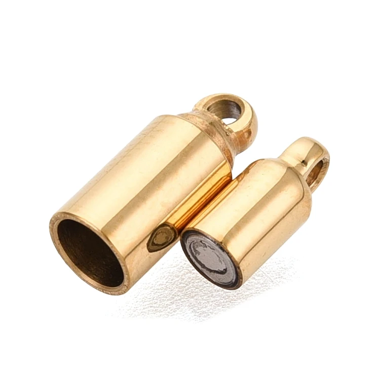 ZAP491 Zapięcie magnetyczne 4x12mm stal nierdzewna (IP)- złote 18K