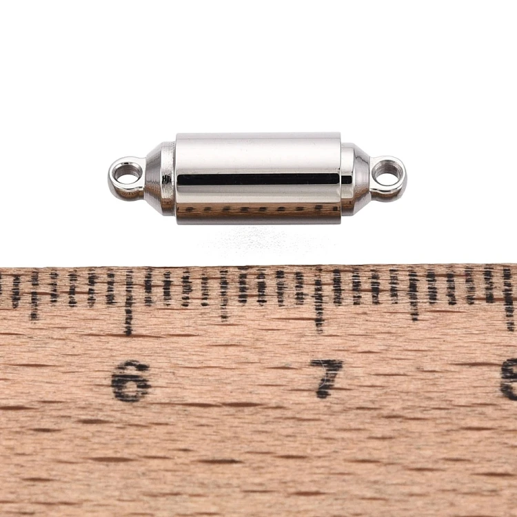 ZAP492 Zapięcie magnetyczne 5x16mm stal nierdzewna - platynowe