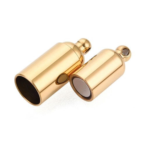 ZAP494 Zapięcie magnetyczne 7,5x23mm stal nierdzewna (IP)- złote 18K