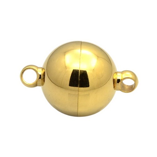 ZAP497 Zapięcie magnetyczne kula 10mm stal nierdzewna - złote