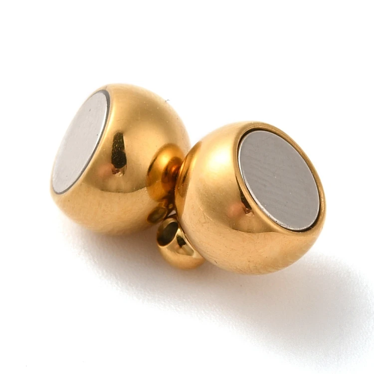 ZAP499 Zapięcie magnetyczne 8x18mm stal nierdzewna (IP)- złote 18K