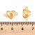 ZAP503 Zapięcie magnetyczne serce 9x14mm stal nierdzewna (IP)- złote