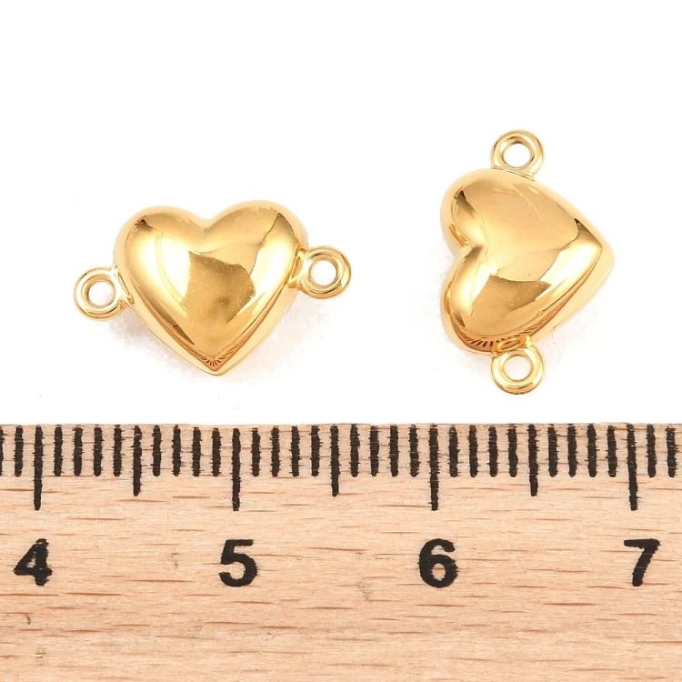 ZAP503 Zapięcie magnetyczne serce 9x14mm stal nierdzewna (IP)- złote