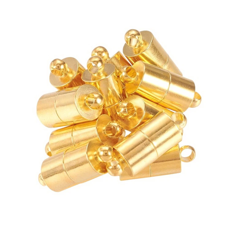 ZAP504 Zapięcie magnetyczne mosiężne 6x16mm- złote
