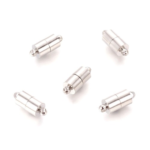 ZAP505 Zapięcie magnetyczne mosiężne 6x16mm- platynowe