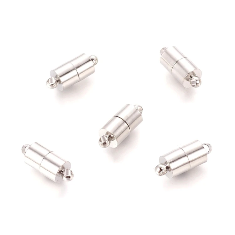 ZAP505 Zapięcie magnetyczne mosiężne 6x16mm- platynowe