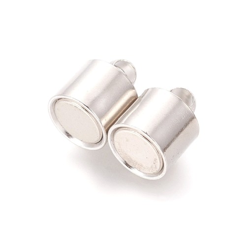 ZAP505 Zapięcie magnetyczne mosiężne 6x16mm- platynowe