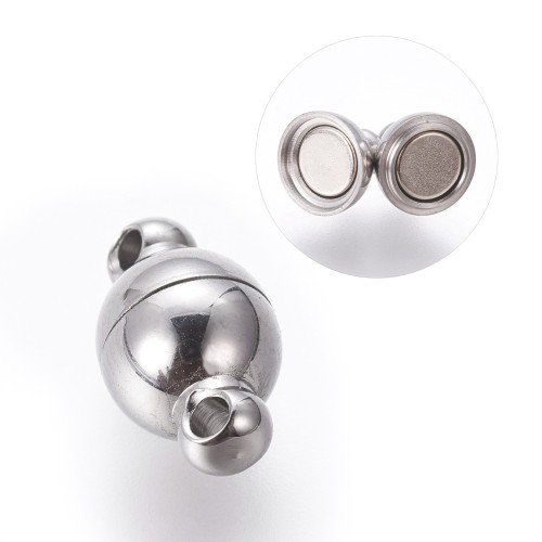 ZAP508 Zapięcie magnetyczne 6x10mm stal nierdzewna- platynowe