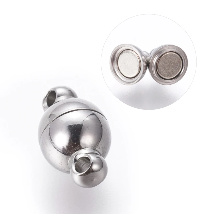 ZAP508 Zapięcie magnetyczne 6x10mm stal nierdzewna- platynowe