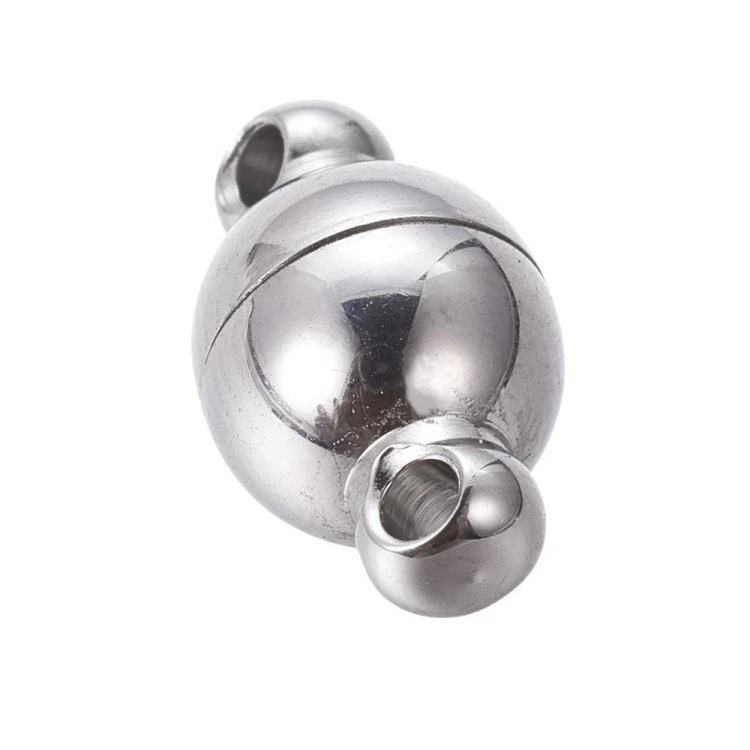 ZAP508 Zapięcie magnetyczne 6x10mm stal nierdzewna- platynowe