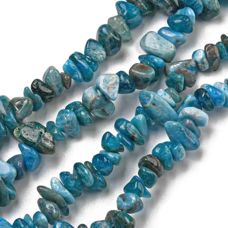 APT21 Apatyt kamień naturalny koraliki nieregularne 5x4mm-10x6mm sznur 290szt
