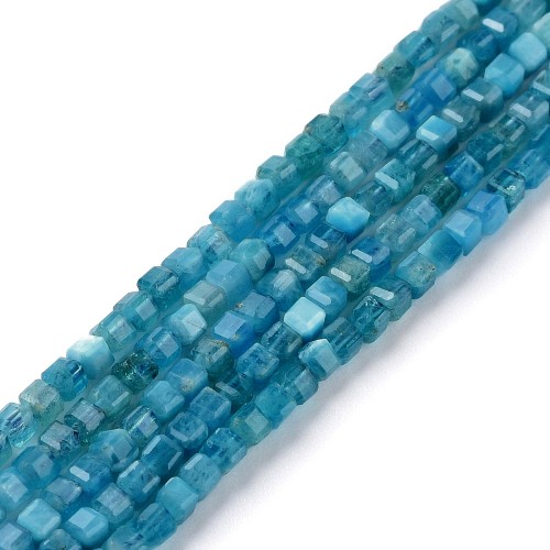 APT26 Apatyt kamień naturalny koraliki kostki 2mm fasetowane sznur 165szt
