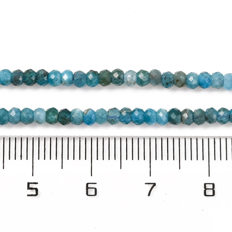 APT27 Apatyt kamień naturalny koraliki oponki rondelle 3x2mm fasetowane sznur 195szt