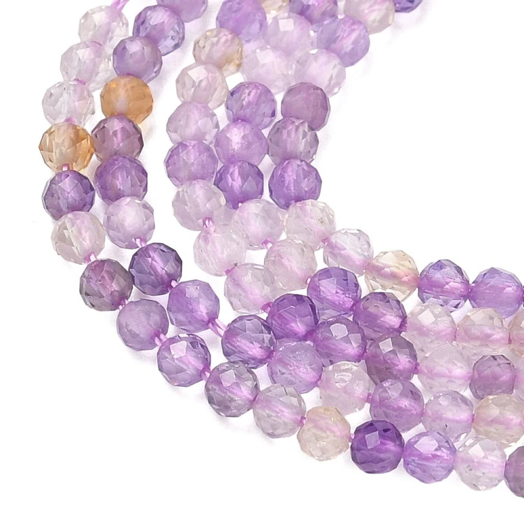 KK163 Ametryn kamień naturalny koraliki kule 2,5mm fasetowane sznur 170szt