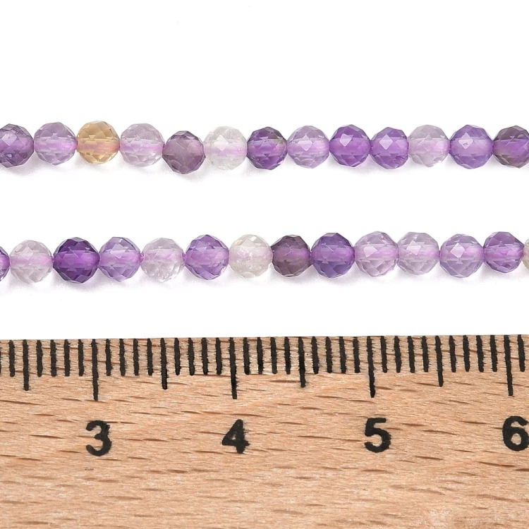 KK164 Ametryn kamień naturalny koraliki kule 3mm fasetowane sznur 126szt