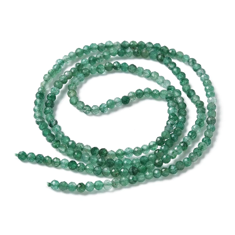 KK166 Fuchsyt kamień naturalny koraliki kule 2mm fasetowane sznur 170szt