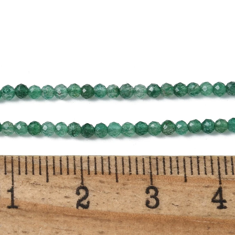 KK166 Fuchsyt kamień naturalny koraliki kule 2mm fasetowane sznur 170szt