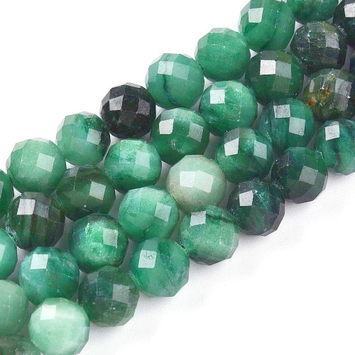 KK167 Fuchsyt kamień naturalny koraliki kule 6mm fasetowane sznur 30szt
