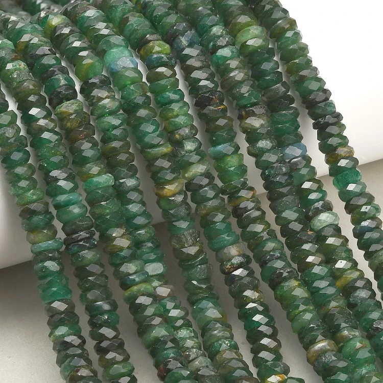 KK168 Fuchsyt kamień naturalny koraliki oponki rondelle 6x2mm fasetowane sznur 152szt