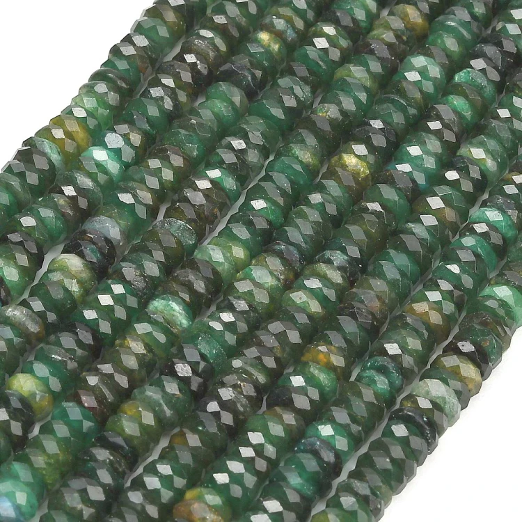 KK168 Fuchsyt kamień naturalny koraliki oponki rondelle 6x2mm fasetowane sznur 152szt