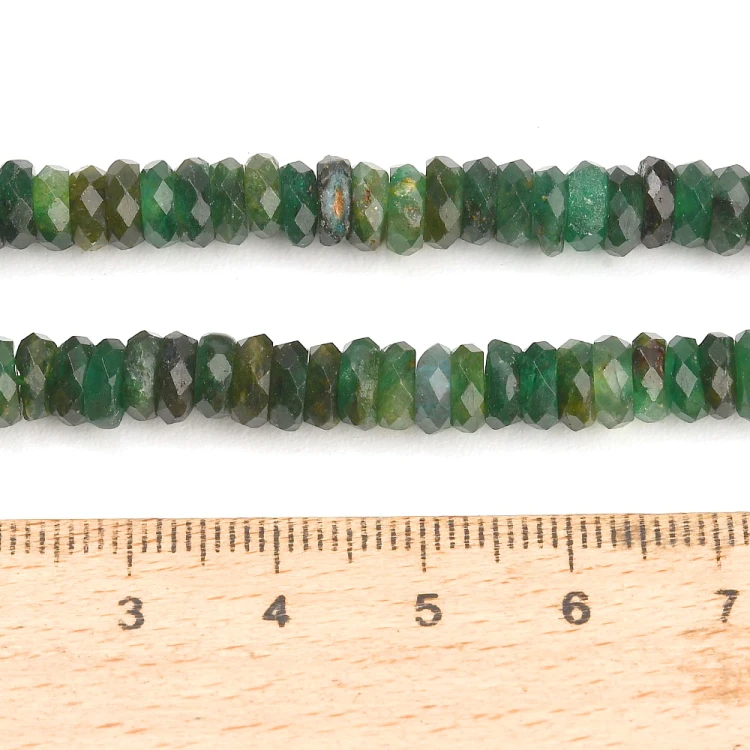 KK168 Fuchsyt kamień naturalny koraliki oponki rondelle 6x2mm fasetowane sznur 152szt