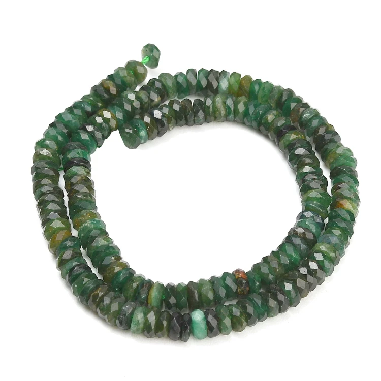 KK168 Fuchsyt kamień naturalny koraliki oponki rondelle 6x2mm fasetowane sznur 152szt