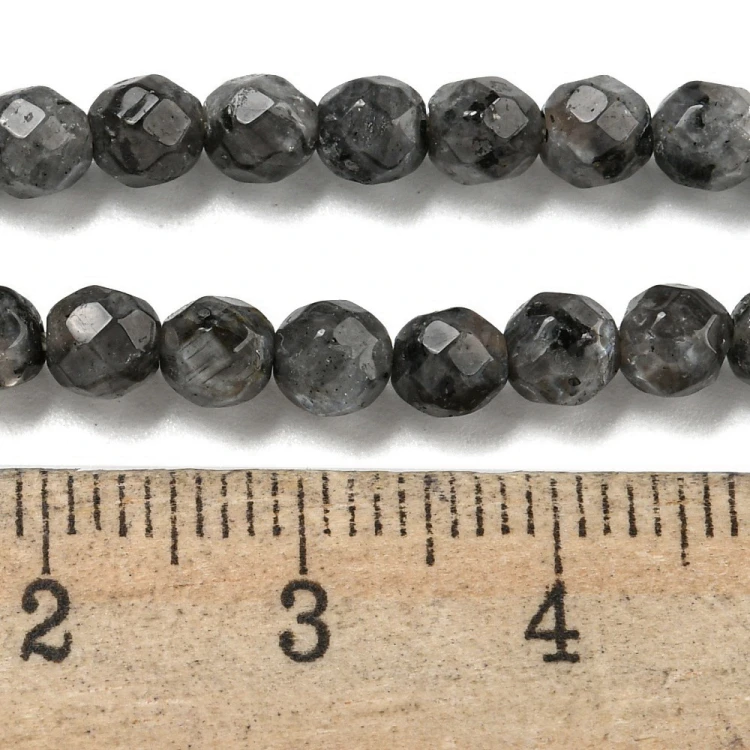 KK172 Larvikit norweski kamień księżycowy naturalny koraliki kule 4mm fasetowane sznur 88szt
