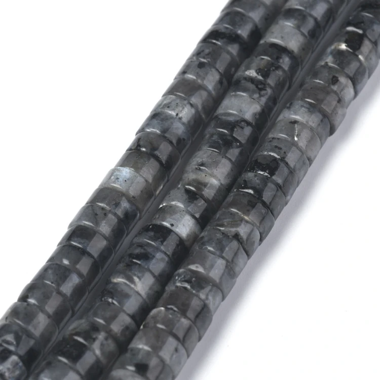 KK174 Larvikit norweski kamień księżycowy naturalny koraliki dyski heishi 6x3mm sznur 120szt