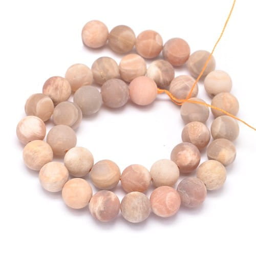 KSN11 Kamień słoneczny naturalny koraliki kule 8mm sznur 47szt