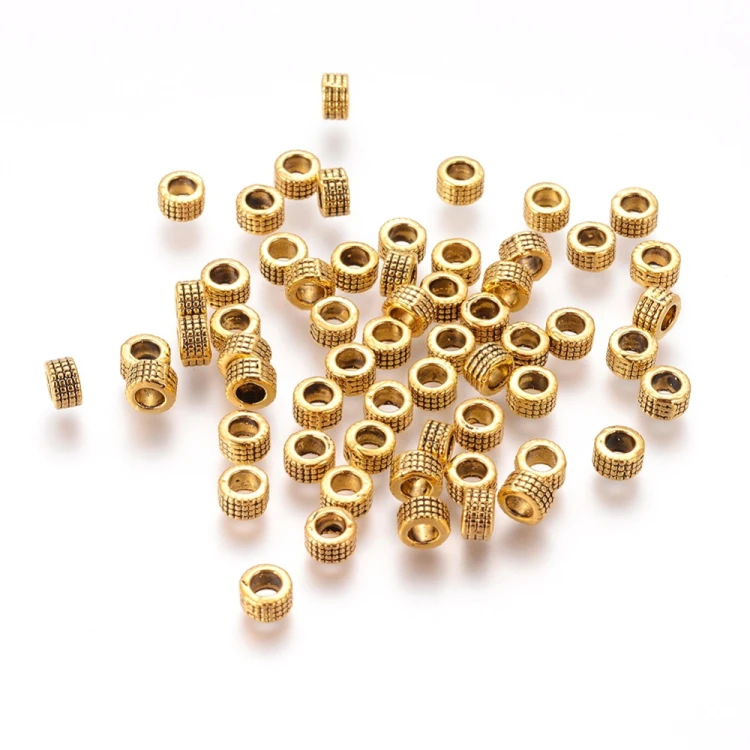 PRM689 Przekładka metalowa 3x5mm stare złoto 10szt