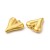 ZSS463 Zawieszka do biżuterii serce 12x15mm stal nierdzewna IP złota 18K