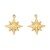 ZSS464 Zawieszka do biżuterii gwiazda gwiazdka 14x16mm stal nierdzewna złota 18K