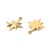 ZSS464 Zawieszka do biżuterii gwiazda gwiazdka 14x16mm stal nierdzewna złota 18K