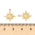 ZSS464 Zawieszka do biżuterii gwiazda gwiazdka 14x16mm stal nierdzewna złota 18K