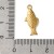 ZSS465 Zawieszka do biżuterii ryba rybka 9x20mm stal nierdzewna IP złota 18K