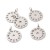 ZSS470 Zawieszka do biżuterii znaki zodiaku 19x22mm stal nierdzewna platynowa