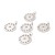 ZSS470 Zawieszka do biżuterii znaki zodiaku 19x22mm stal nierdzewna platynowa