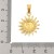ZSS471 Zawieszka do biżuterii słońce 20x23mm stal nierdzewna IP złota